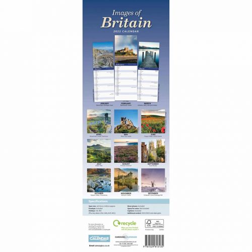 Images Of Britain Slim Calendar 2022-back