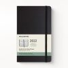 Moleskine 2022 Large Vertical Weekly Diary Planner Hard Cover Black-front