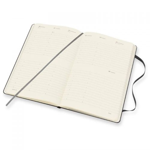 Moleskine 2022 Large Vertical Weekly Diary Planner Hard Cover Black-inside