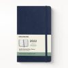 Moleskine 2022 Pocket Weekly Notebook Diary Hard Cover Sapphire Blue-front