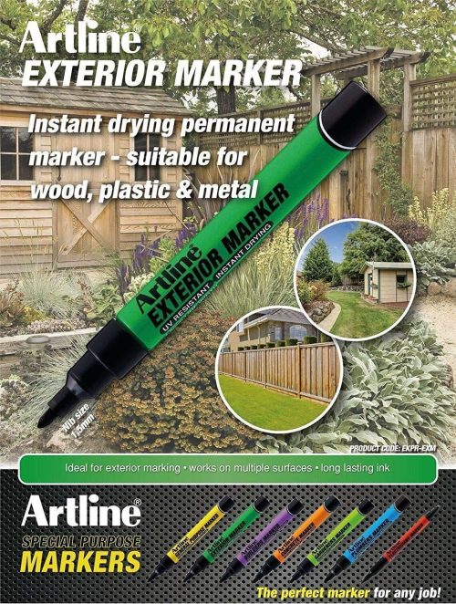 Artline Exterior Marker Pen Bullet Nib EKPR-EXM-info2