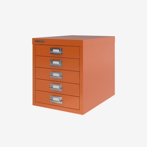 Bisley Cabinet 5 Drawer H125NL Orange-L
