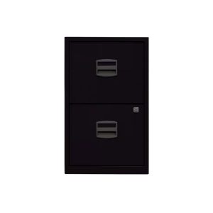 Bisley Filing Cabinet 2 Drawer Black1