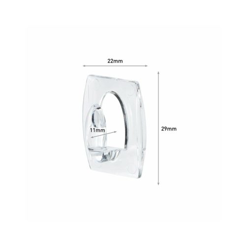 Command Mini Clear Hooks with Clear Strips 17006CLR-dim