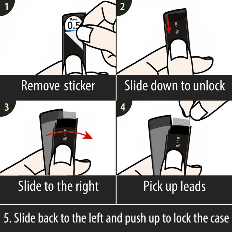 Pentel Ain 0.9mm Mechanical Pencil Lead Refills - Image 4