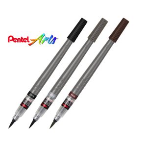 Pentel Colour Brush Pigment Pen-main