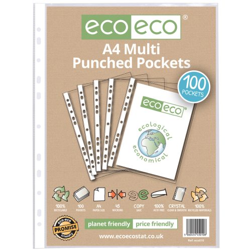eco eco A4 Punched Pockets Pack of 100-main1