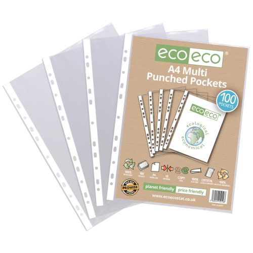 eco eco A4 Punched Pockets Pack of 100-main2