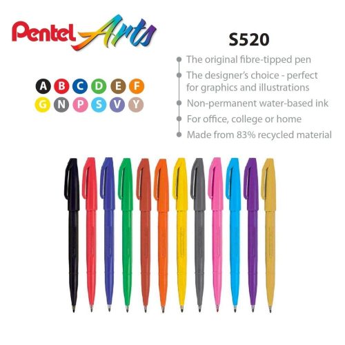 Pentel Sign Pen S520-info