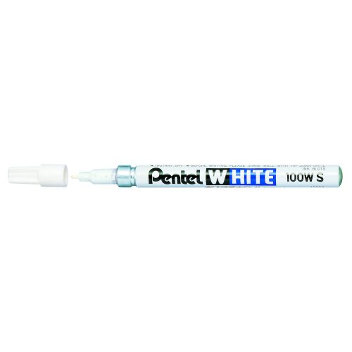 Pentel White Marker Pen Fine Bullet Point 100WS-main