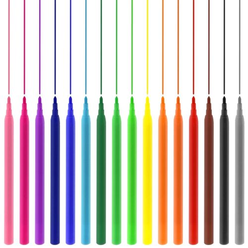 Premier Felt Tip Markers Colouring Pens Assorted Colours Pack of 20-ink colour