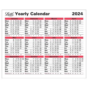 Letts 2024 Business Calendar Yearly