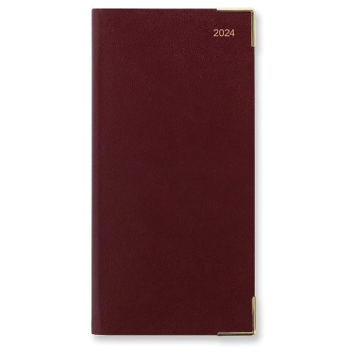 Letts 2024 Classic Pocket Slim Month to View Burgundy