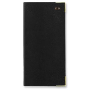 Letts 2024 Classic Pocket Slim Week to View with Appts Black