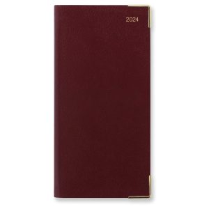 Letts 2024 Classic Pocket Slim Week to View with Appts Burgundy