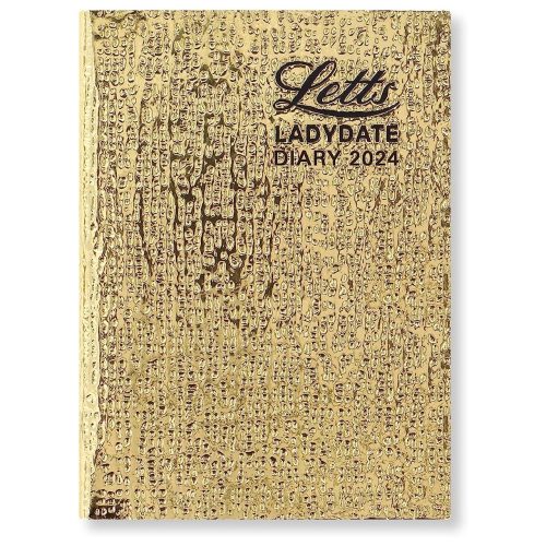 Letts 2024 Ladydate Mini 2 Days to Page Gold-front