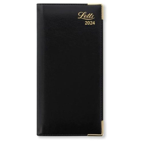 Letts 2024 Lexicon Pocket Slim Week to View with Appts Black-front