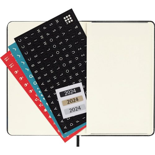 Moleskine 2024 Daily Diary Pocket Hardcover Notebook Black-stickers