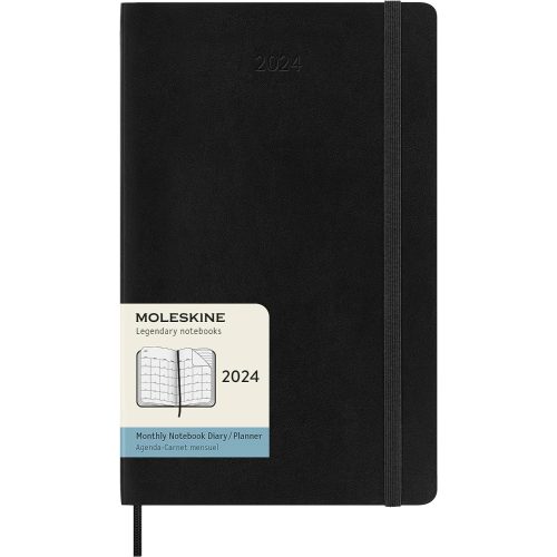 Moleskine 2024 Monthly Diary Large Softcover Notebook Black-main