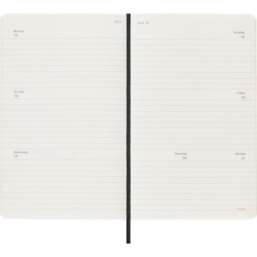 Moleskine 2024 Weekly Diary Horizontal Large Softcover Notebook Black-inside1