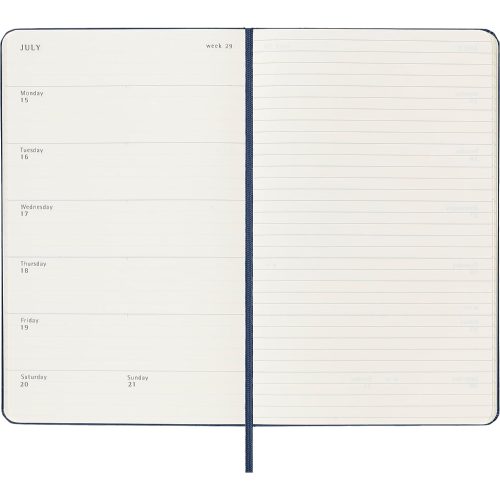 Moleskine 2024 Weekly Diary Large Hardcover Notebook Sapphire Blue-inside1