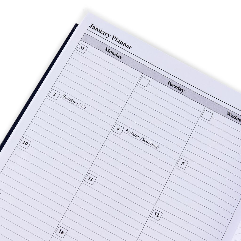 Morgan's Direct 2027 A4 Diary Two Pages per Day Planner Hard Cover - Image 3