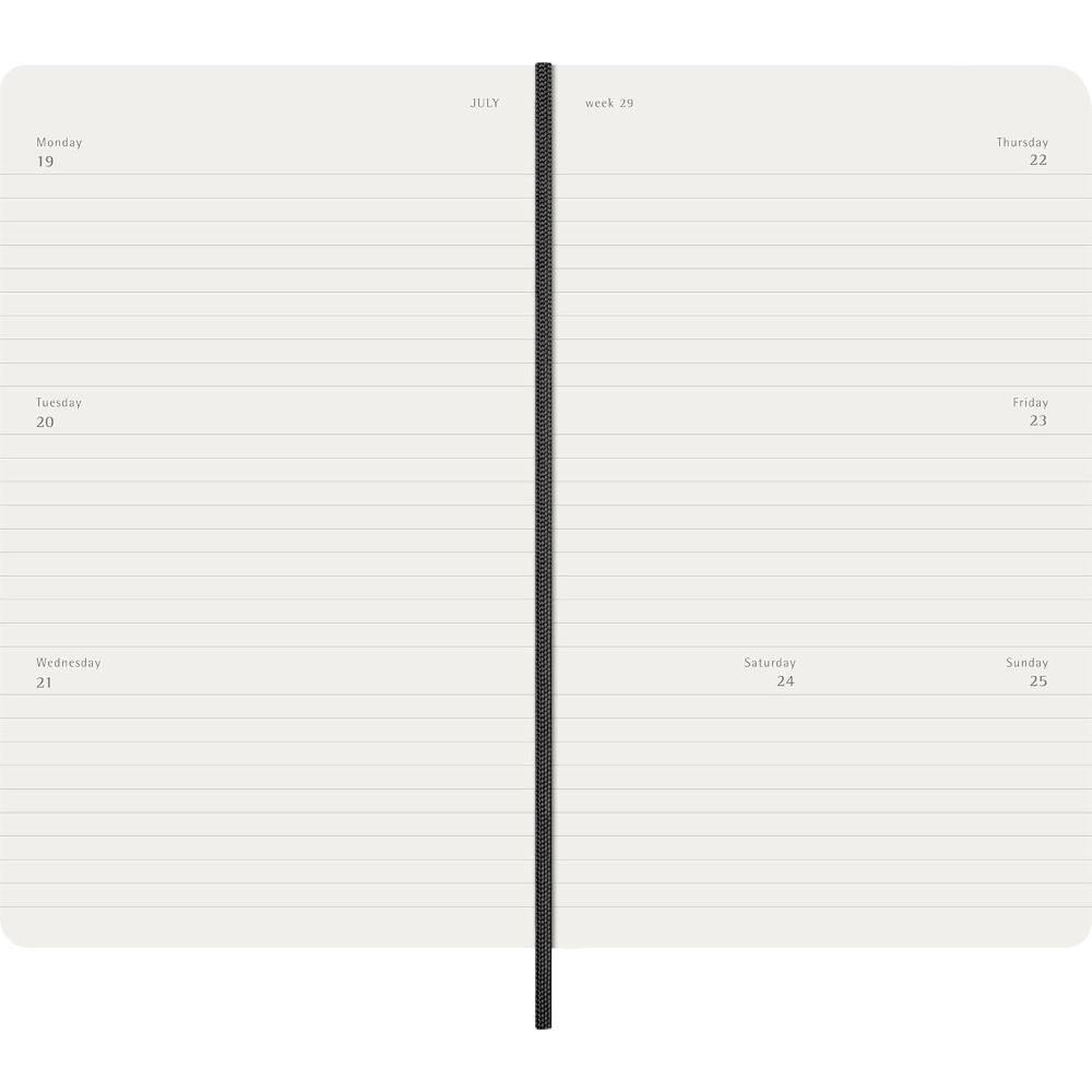 Moleskine 2027 12-Month Weekly Horizontal Large Black Softcover Diary - Image 3