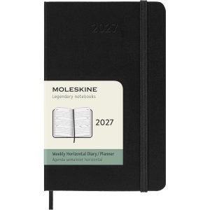 Weekly Planner 2027, Hard Cover 12 Month Horizontal