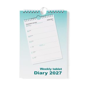 Morgan’s Direct 2027 A5 Tablet Calendar Week to View Wall Hanging