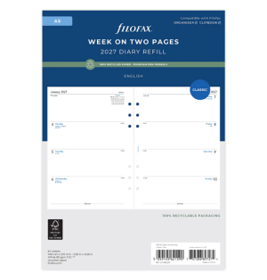 Week On Two Pages Diary - A5 2027 English 68522R