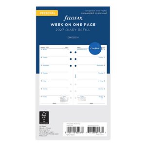 Week On One Page Diary - Personal 2027 English