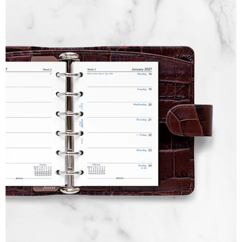 Filofax 2027 Pocket Week on One Page English Diary Refill 68226 - Image 3