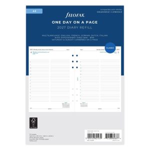 Filofax A5 Week on two pages 5 language appointments 2027 diary 27-68514