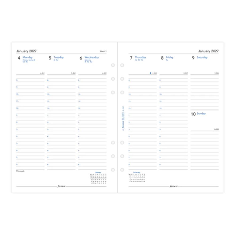 Week On Two Pages Diary With Appointments - A5 2027 English 68521