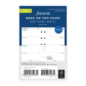 Week On Two Pages Diary - Mini 2027 English