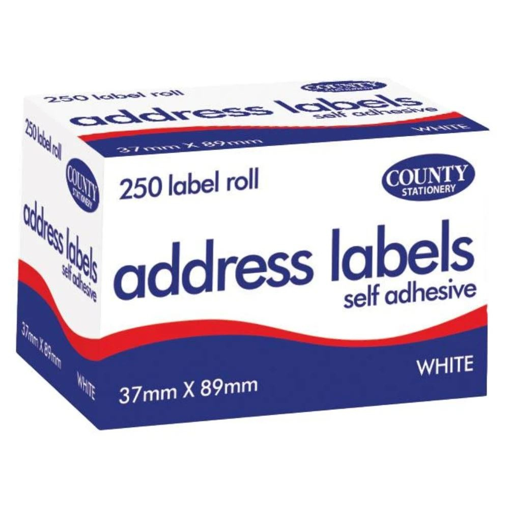 County Address Labels Self Adhesive 250 Label Roll