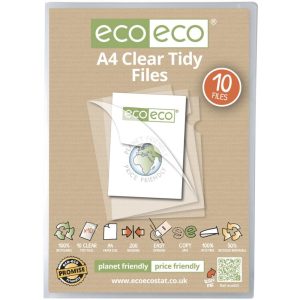 eco-eco A4 Clear Tidy Files 10 Pack