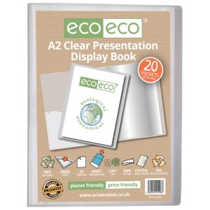 eco-eco A2 Clear Presentation Display Book 20 Pockets