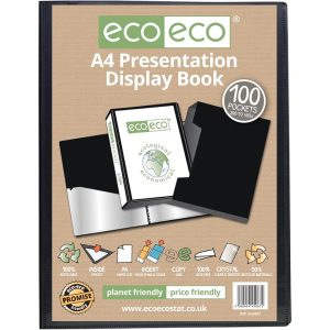 eco-eco A4 Presentation Display Book 100 Pocket