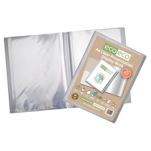 eco eco A4 20 Pocket Clear Presentation Display Book