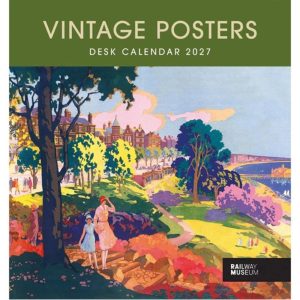 National Railway Museum, Vintage Posters Easel Desk Calendar 2027