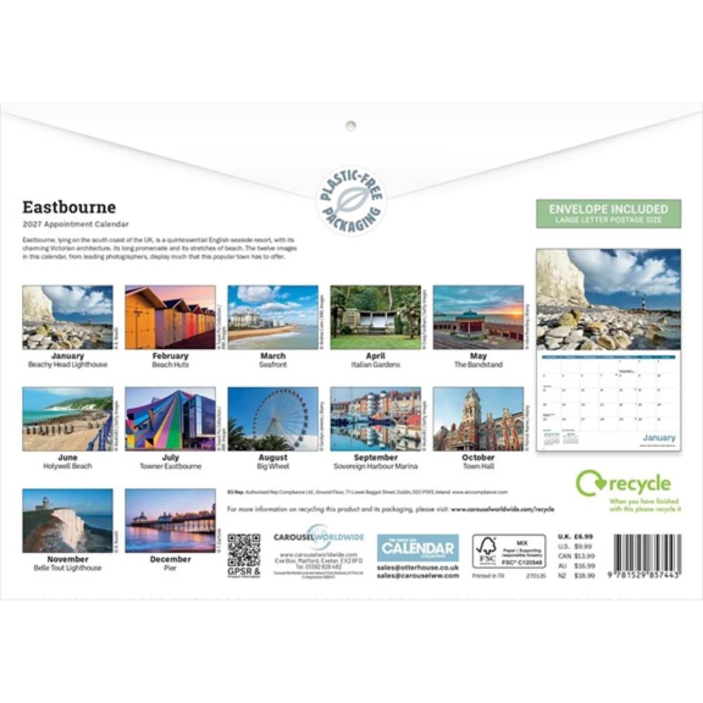Eastbourne 2027 A4 Month to View Wall Calendar - Image 2