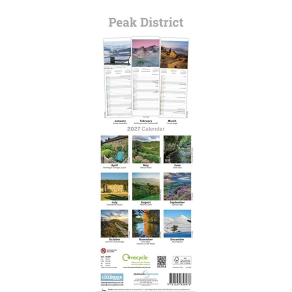 Peak District 2027 Slim Month To View Wall Calendar - Image 2