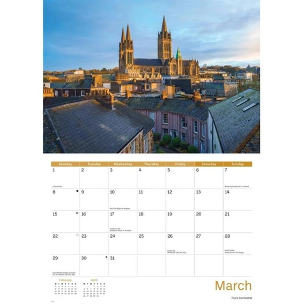 Cornwall Memories A4 2027 Month to View Wall Calendar - Image 3