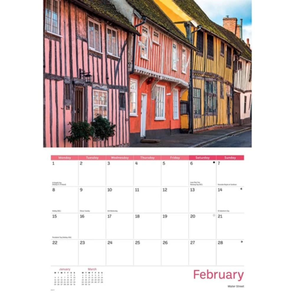 Suffolk 2027 A4 Month to View Wall Calendar - Image 3