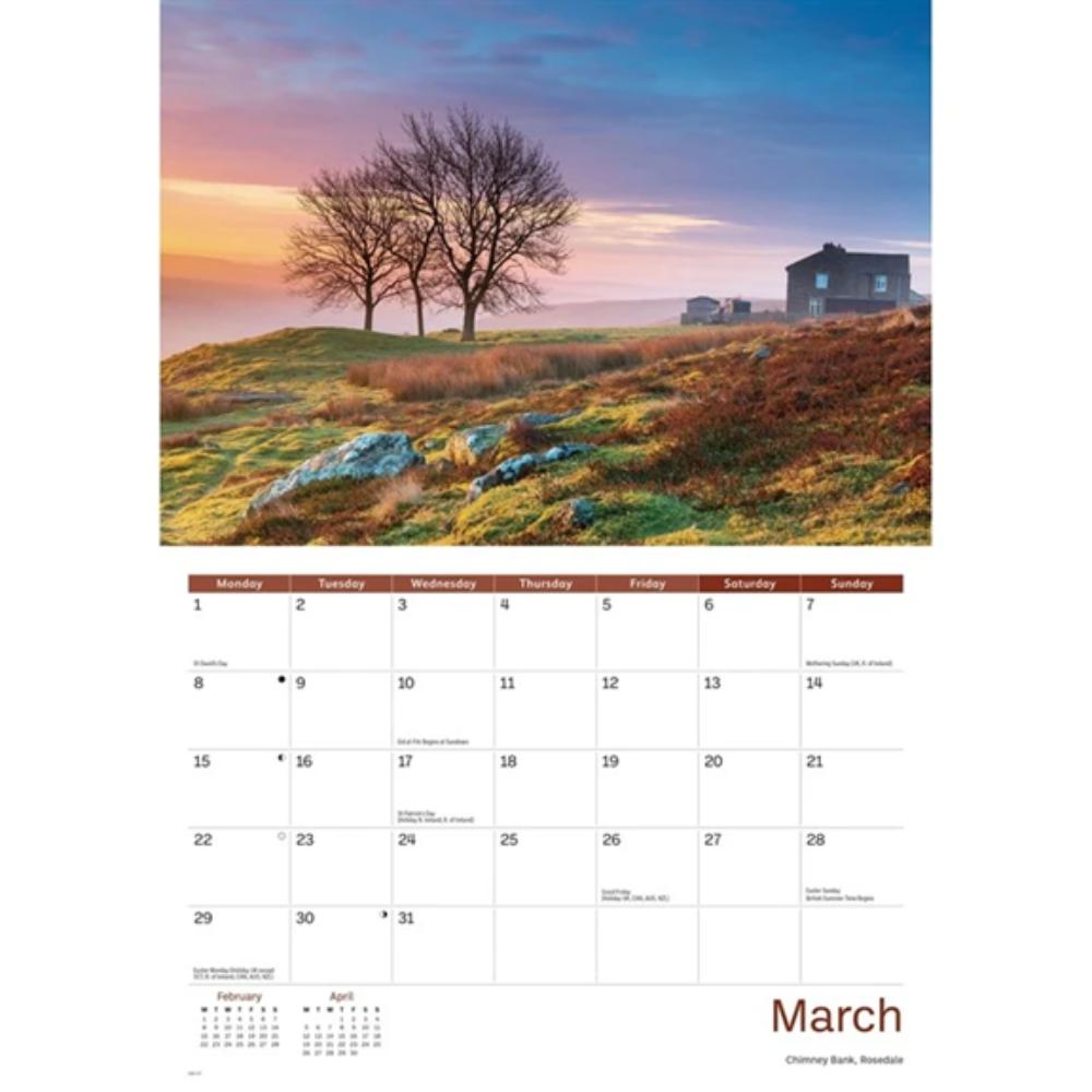 Yorkshire 2027 A4 Month to View Wall Calendar - Image 3