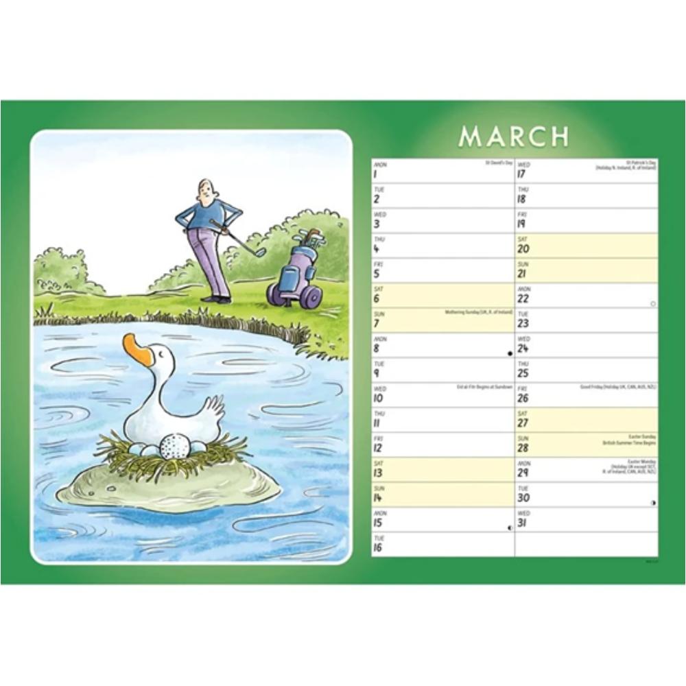Young At Heart, Golf 2027 A4 Month to View Wall Calendar - Image 3