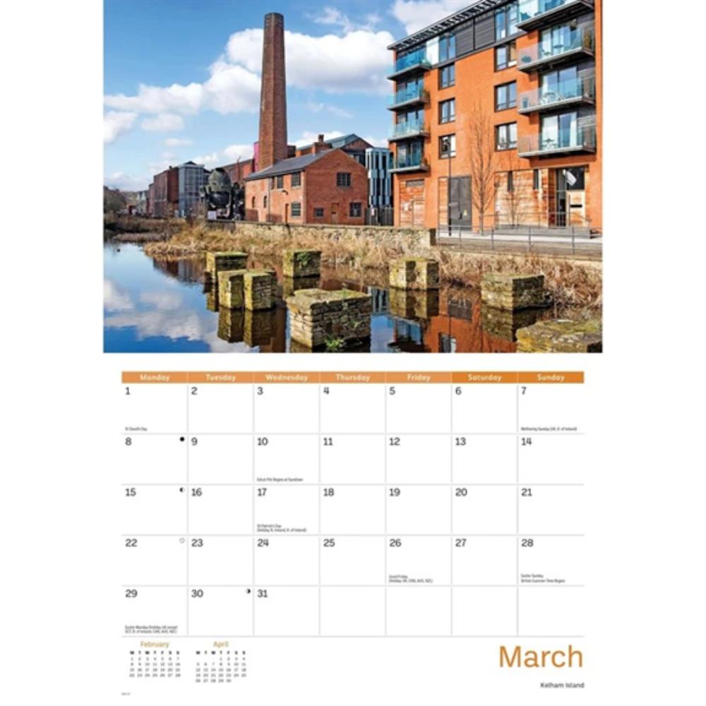 Sheffield 2027 A4 Month to View Wall Calendar - Image 3