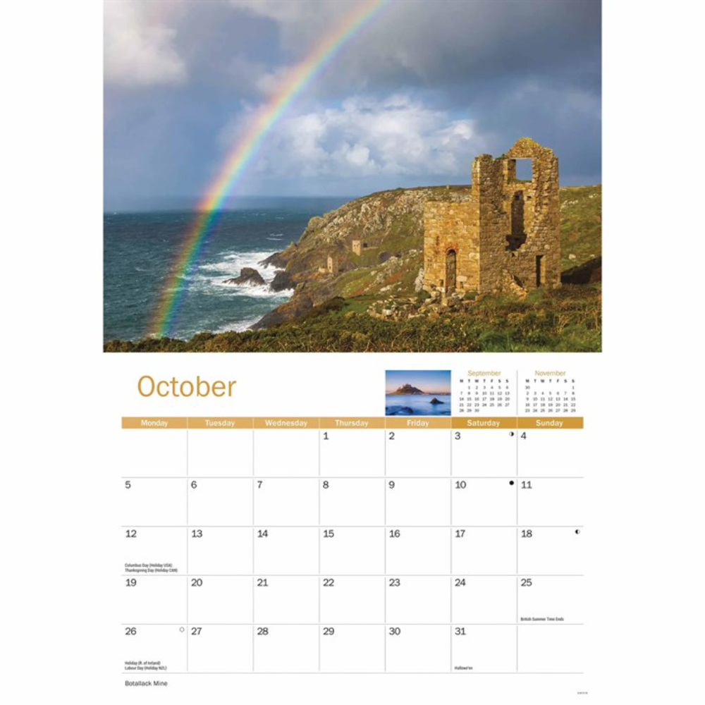 Otter House 2026 Cornwall Memories A4 Month to View Calendar - Image 3