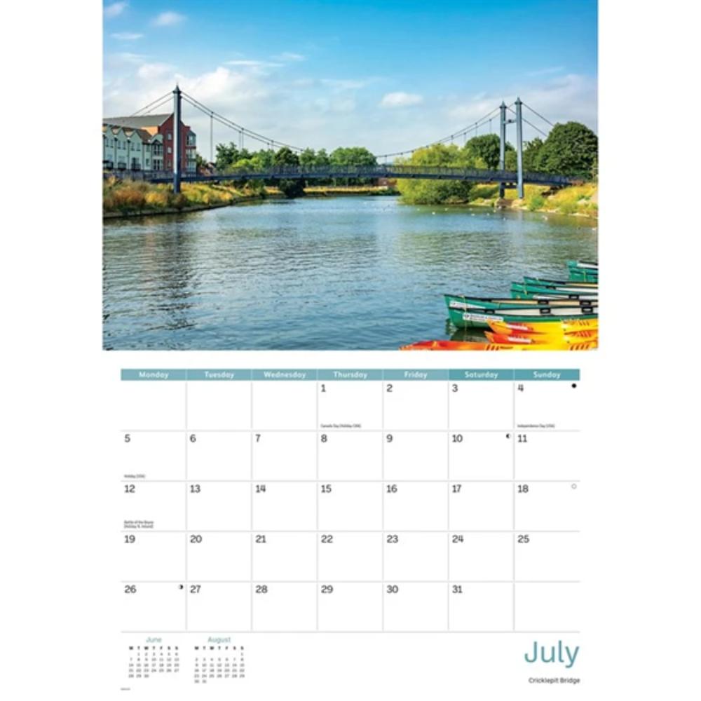Exeter 2027 A4 Month to View Wall Calendar - Image 4